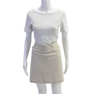 Nike Golf Womens Solid Four Pocket Mini Activewear Skort Beige Size 16